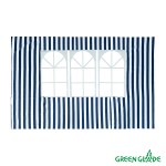 Стенка для садового тента Green Glade 1,95х2,95м полиэстер с окном синяя