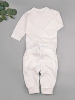 Кофточка и ползунки (штанишки) детские AMAROBABY Fashion, молочный