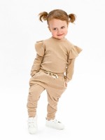 Боди с длинным рукавом и ползунки (штанишки) детские AMAROBABY Fashion, бежевый