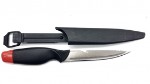 Нож филейный в пластиковом чехле длина 26 см
