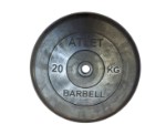 Диск обрезиненный BARBELL ATLET 20 кг / диаметр 26 мм