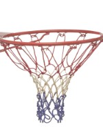 Сетка баскетбольная, 50 см., бел/красн/син., T4011N3, толщина нити 3.5 мм
