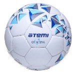 Мяч футбольный ATEMI CRYSTAL, PVC, бел/темно син, р.5, р/ш, окруж 68-70
