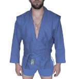 Куртка для самбо Atemi с поясом без подкладки, синяя, плотность 550 г/м2, размер 50, AX5