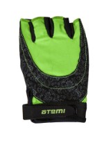 Перчатки для фитнеса Atemi, AFG06GNXS, черно-зеленые, размер XS