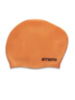 Шапочка для плавания ATEMI, силикон, д/длин.волос,оранж, LC-08
