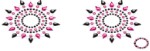 Набор стикеров Breast &amp; Pubic Jewelry Crystal Stiker черный + розовый, 2 шт