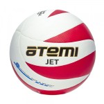 Мяч волейбольный Atemi JET, синтетическая кожа PU Soft, бел/красн, 12 п,окруж 65-67, клееный