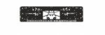 Рамка под номерной знак нижняя защёлка, шелкография “Российская Федерация” (чёрная, белая) AVS RN-07