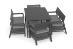 Комплект Делано со столом Лима 160 (Delano set with Lima table 160) графит