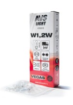 Лампа AVS Vegas 24V. W1,2W (W2.1x4,6d) BOX (10 шт.)