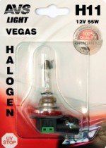 Лампа галогенная AVS Vegas в блистере H11.12V.55W (1 шт.)