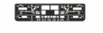 Рамка под номерной знак книжка, рельеф “Russia” (чёрный, серебро) AVS RN-08