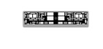 Рамка под номерной знак “карбон (светлый)” AVS RN-05