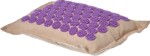 Подушка акупунктурная Нирвана бежевая, фиолетовые шипы, премиум-серия