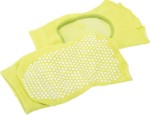 Носки противоскользящие для занятий йогой с открытыми пальцами, желтые