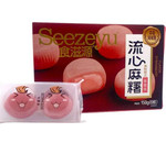 Рисовое пирожное Мотти SEEZEYU с начинкой со вкусом клубники, бокс 150г(6*25г)