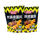 Рифленые чипсы Haojiawang со вкусом барбекю, бокс 650г (65г*10)