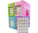 Молочная карамель LUXIING,  бокс 500г (25г*20) голубика, таро, клубника, арбуз