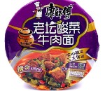 Лапша сублимированная Kang Shifu со вкусом говядины и квашеных овощей (в чашке)