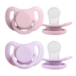 Набор силиконовых  пустышек 0-6 мес, Baby pink/lilac