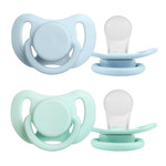 Набор силиконовых  пустышек 0-6 мес, Airy blue/milk mint