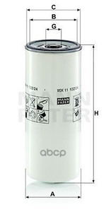 Фильтр топливный! H262 D108 d93 RVI, VOLVO FH/FM/FMX/VN/VT MANN-FILTER арт. WDK1110224