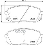 Колодки тормозные передний HYUNDAI (BEIJING) SONATA (LF) 03 Brembo арт. P30093