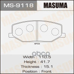 Колодки торм. диск. Masuma арт. MS9118