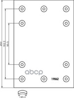 Накладки тормозные, комплект на ось WVA19068 (19940) Textar арт. 1986201