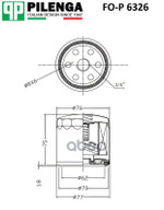 Фильтр масляный (FO 5412) FORD FIESTA, FUSION, MAZDA 2 PILENGA арт. FOP6326
