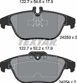 Колодки задние с противошумной пластиной Q+ MB C-Class (W204)/E-Class (C207) all 07-&gt; TEXTAR Textar арт. 2425301