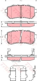 Колодки тормозные задние TRW арт. GDB3421