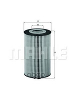 Фильтр масляный MAHLE Mahle/Knecht арт. OX161D