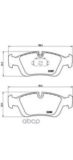 Колодки тормозные дисковые передн. BMW 3 (E36) 09/90-12⁄98 / BMW 3 (E46) 02/98-04/05 / BMW 3 Compact Brembo арт. P06024