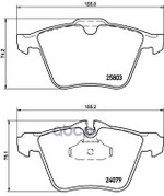 Колодки тормозные, комплект передний Brembo арт. P36028