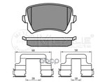 КОМПЛЕКТ ДИСКОВЫХ ТОРМОЗНЫХ КОЛОДОК: AUDI A6 III (4F2, 4FH, 4F5) (04/04-08/11), Meyle арт. 0252448317