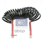 Шланг спиральный воздушный красный L=4000 mm M22X1.5 (Male) / M22X1.5 (Male) 19 витков DT Spare Parts арт. 410229