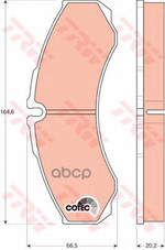 Комплект дисковых тормозных колодок. TRW арт. GDB1345