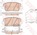 Комплект дисковых тормозных колодок. Передний TRW арт. GDB3549