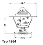 Термостат (с прокладкой) AUDI  A3 96-, A4 95-, A6 94-   SEAT  ALTEA 04-, AROSA 97-04, CORDOBA 93-, L Wahler арт. 426487D