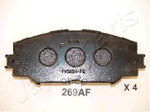 Колодки тормозные дисковые /комплект 4 шт/ Japanparts арт. PA269AF