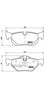 Колодки тормозные задние Brembo арт. P06038