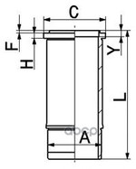 Гильза БЦ с буртиком Scania DS 11 KOLBENSCHMIDT арт. 89497110