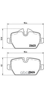 Колодки тормозные дисковые, комплект Brembo арт. P06037
