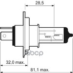 Лампа накаливания| Н4 12Vх 55W/60  рk43t-38 универсальная Valeo арт. 032007