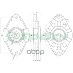 Опора заднего амортизатора L=R NISSAN Almera 00-&gt; SENSEN Sensen арт. M61218