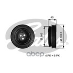 ШКИВ Gates арт. TVD1138