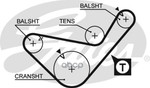 Ремень ГРМ! 099x190H Mitsubishi L200/L300 2.5D/TD 87&gt;/Pajero 2.5TD 91&gt; Gates арт. 5436XS
