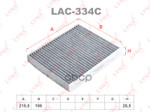 Фильтр салона! угольный Toyota Hilux/Prius 15&gt; LYNXauto арт. LAC334C